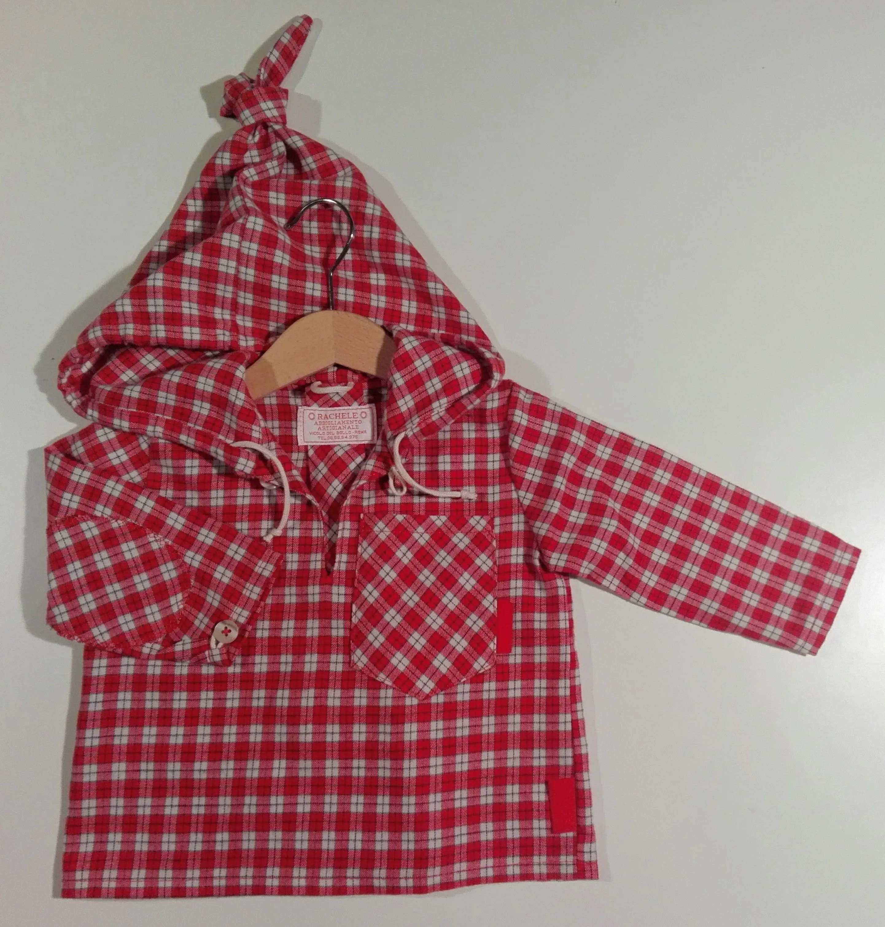 Shirt in flanel with patches on the sleeve