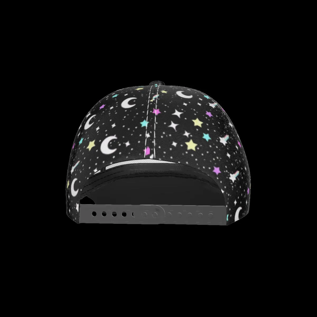Starry Glitter Black Peaked Cap