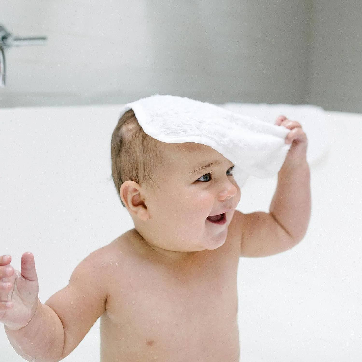 Towelling Baby Face Washer 3 Pack | Natural