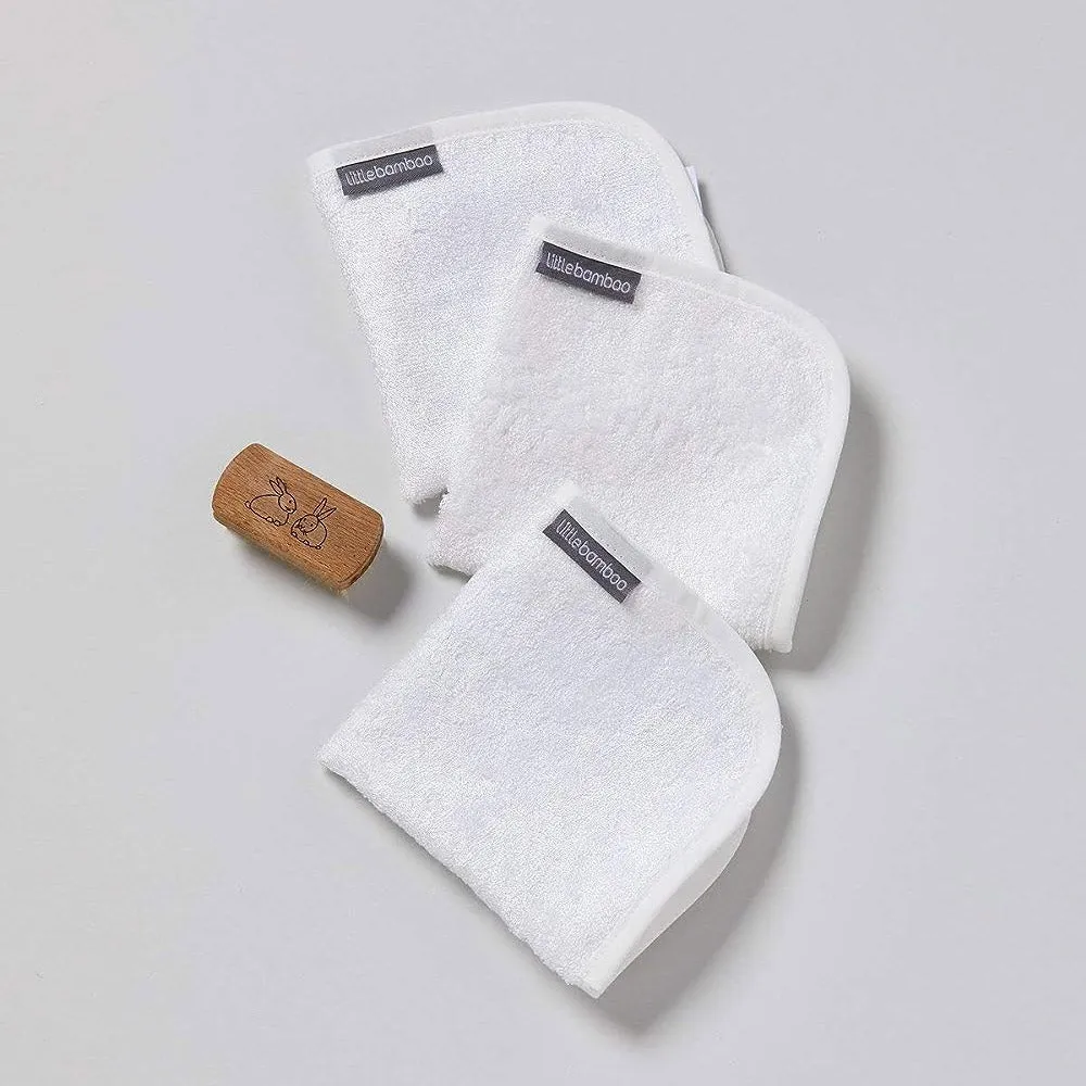Towelling Baby Face Washer 3 Pack | Natural