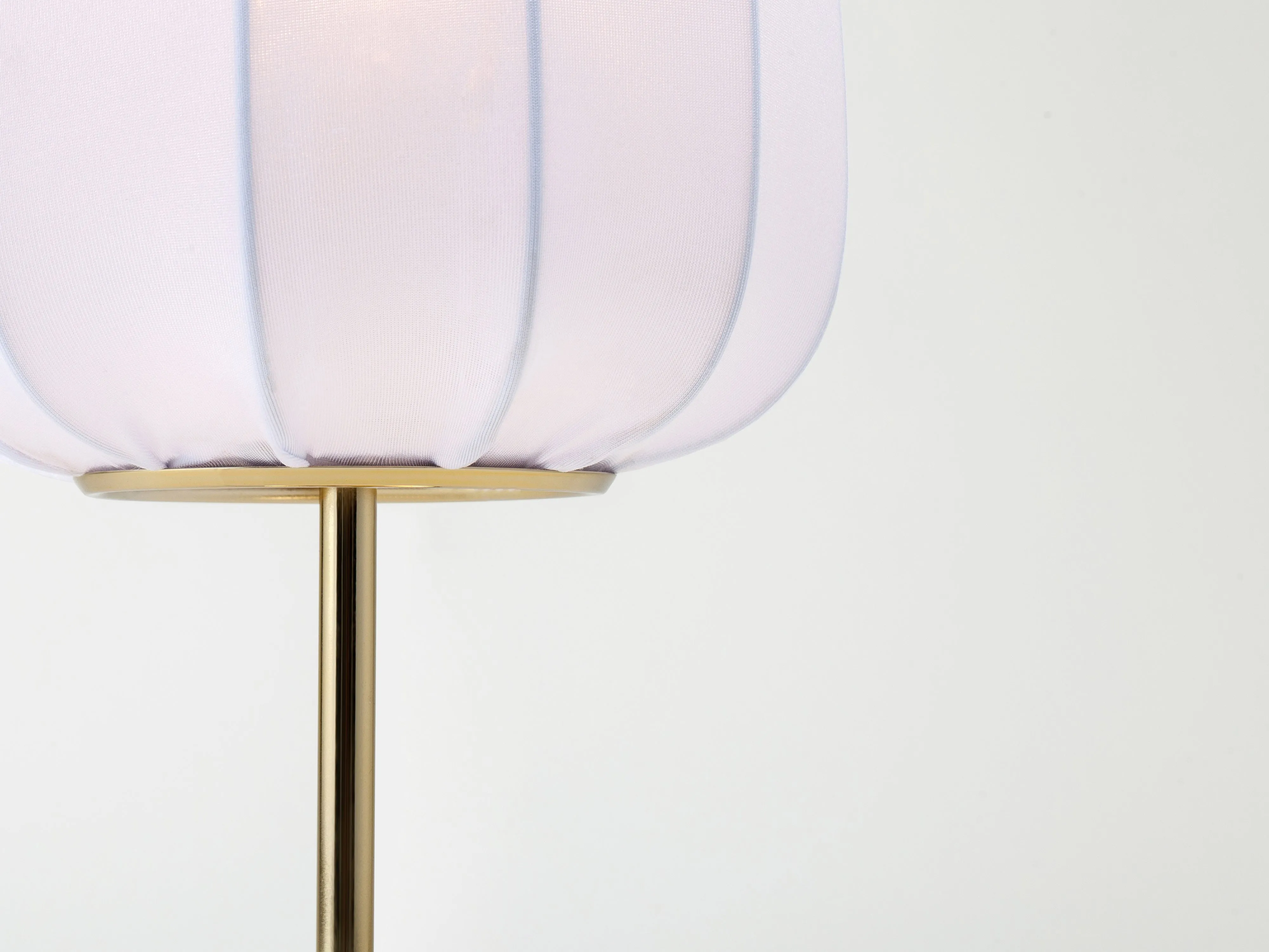 White soft fabric table lamp