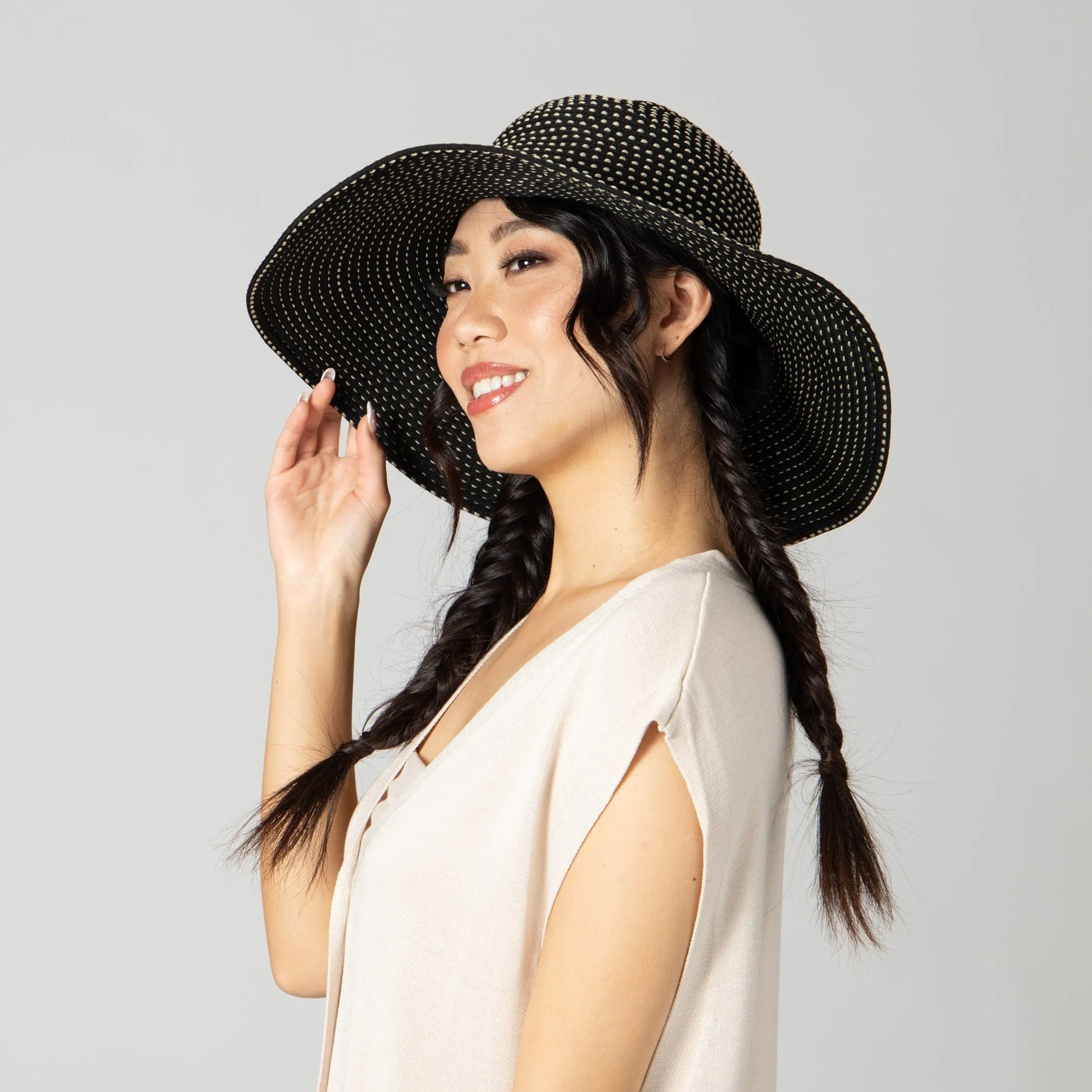 Women's Ribbon Braid Hat with Ticking
