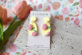 Yellow Blossom Summer Polymer Clay Earrings 3