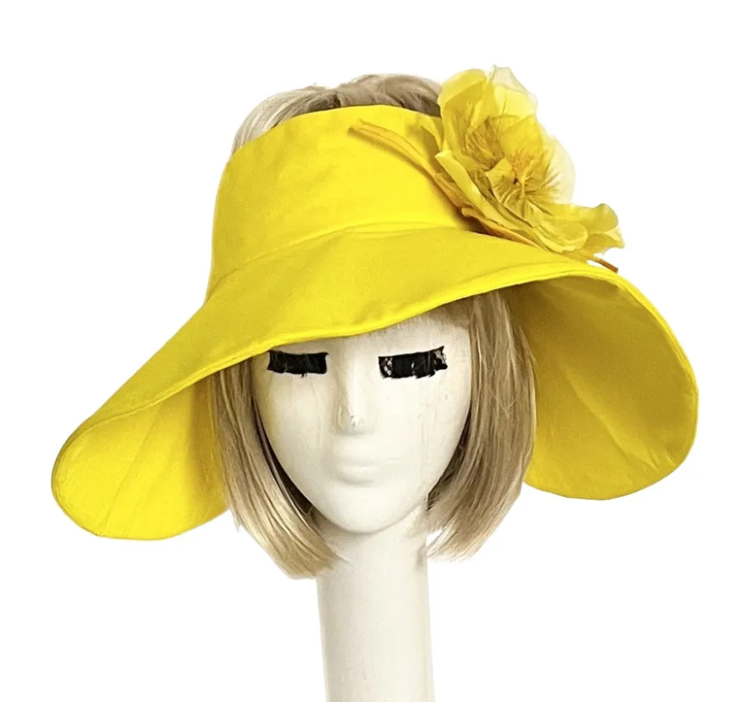 Yellow Sun Visor Hat Flower