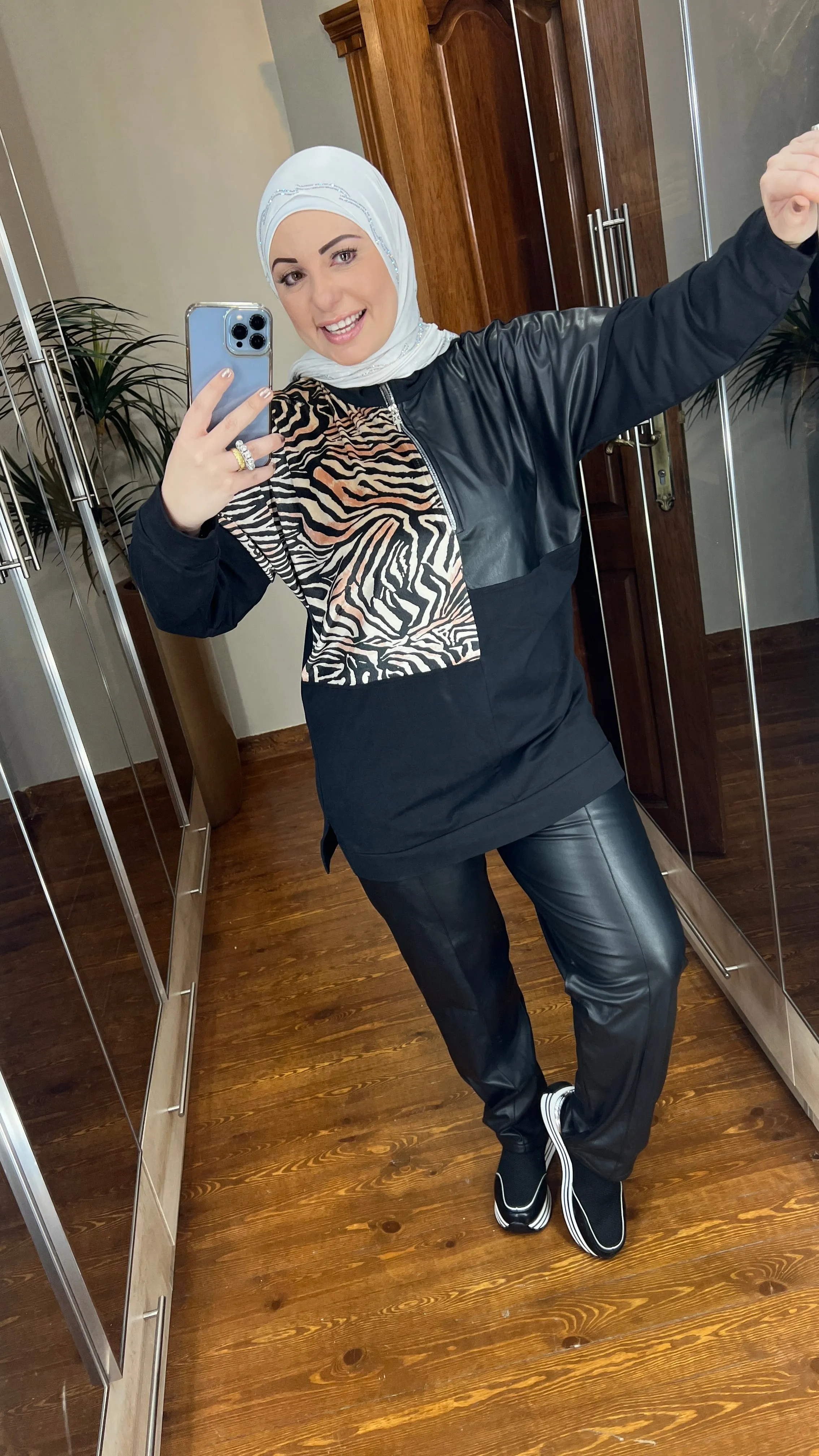 Zebra Print Sweatshirt
