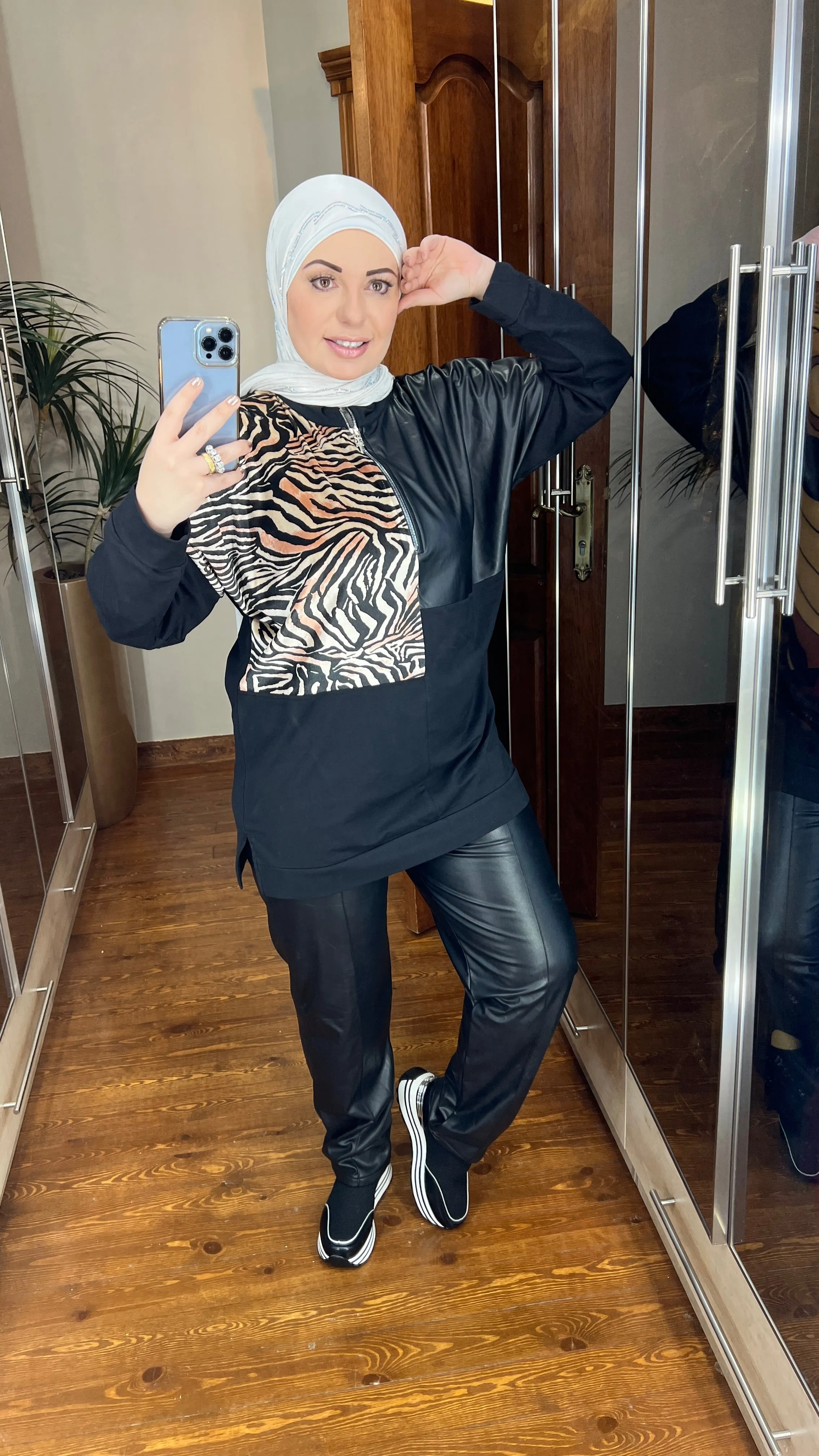 Zebra Print Sweatshirt